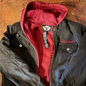 Authentic Harley canvas jacket with detachable hoodie
